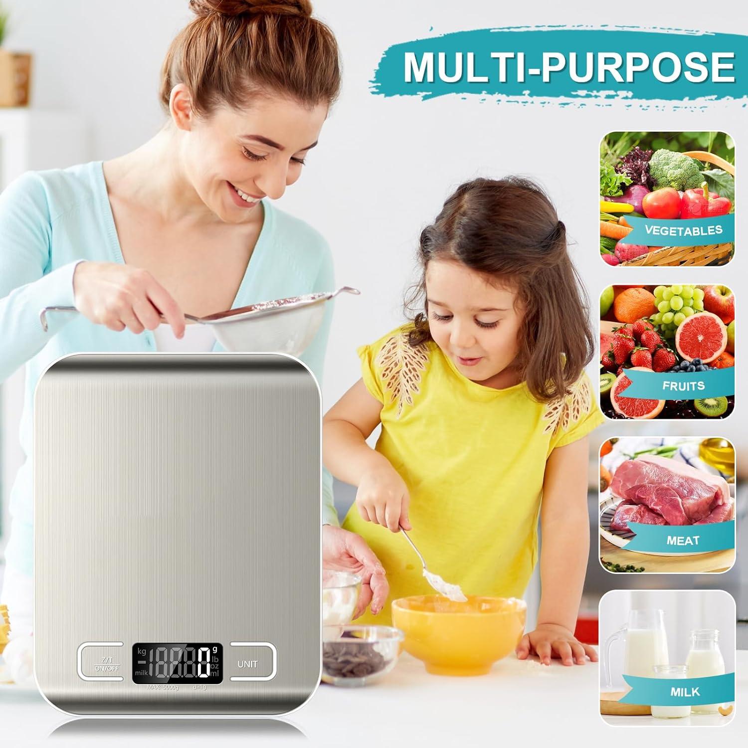 11lb Kitchen Food Scale Review: 1g Accuracy for Meal Prep & Tare