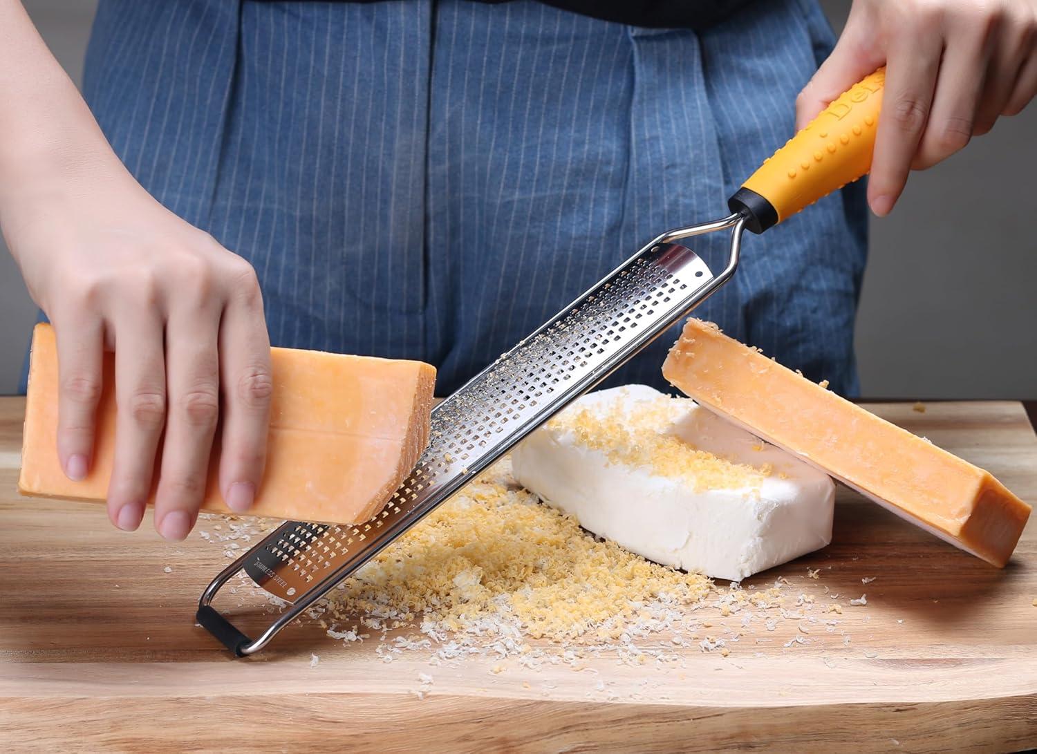 Deiss PRO Citrus Lemon Zester & Cheese Grater: Razor-Sharp Steel