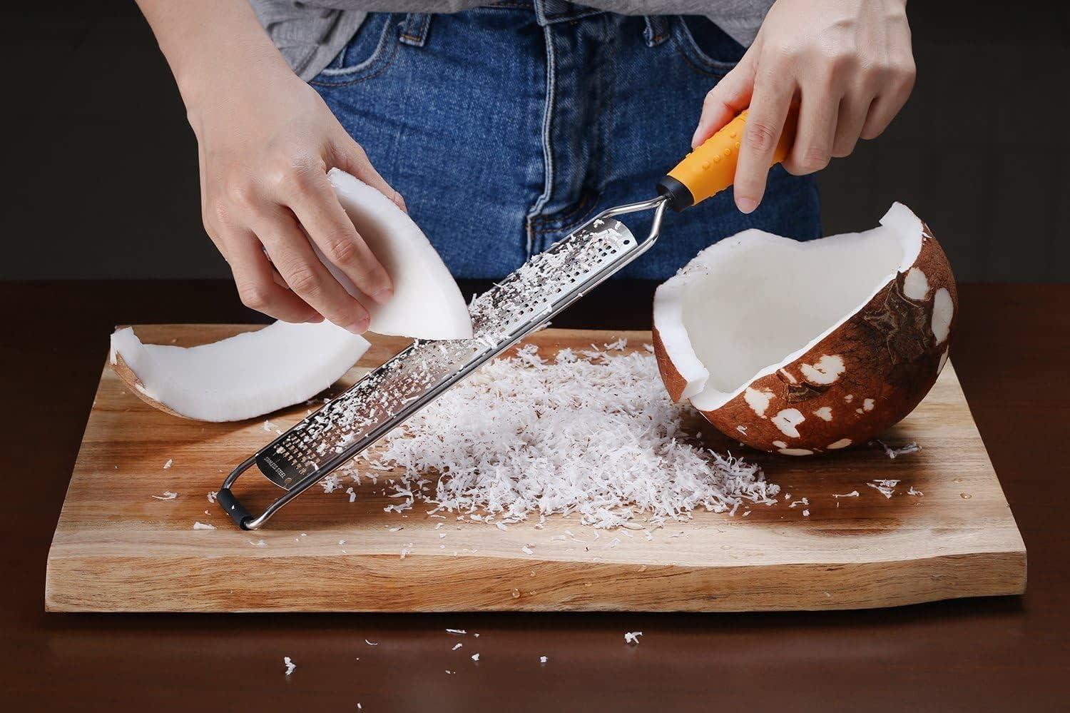 Deiss PRO Citrus Lemon Zester & Cheese Grater: Razor-Sharp Steel