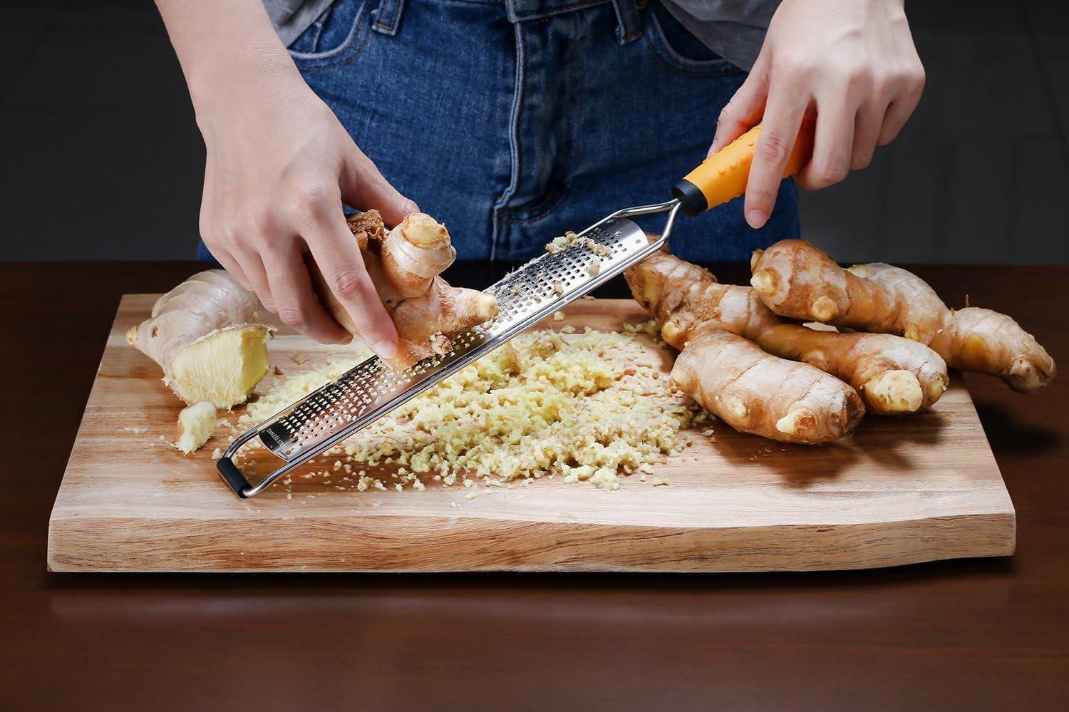 Deiss PRO Citrus Lemon Zester & Cheese Grater: Razor-Sharp Steel